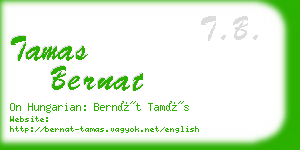 tamas bernat business card